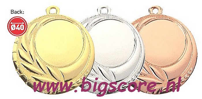 D110 Medaille goud-zilver-brons Ø 45 mm compleet 